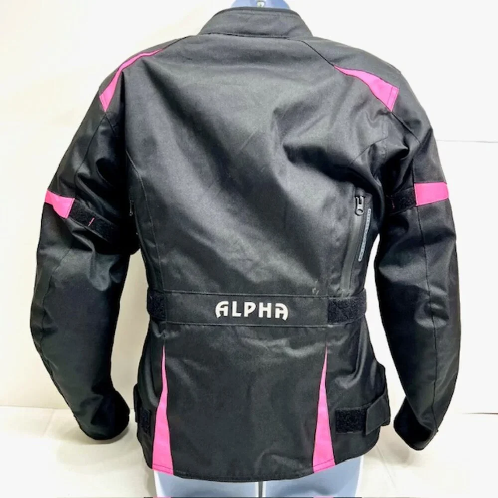ALPHA CYCLE GEAR  WOMEN MOTORCYCLE JACKET Small RIDING ARMOR LINNING REMOVABLE - Picture 3 of 7